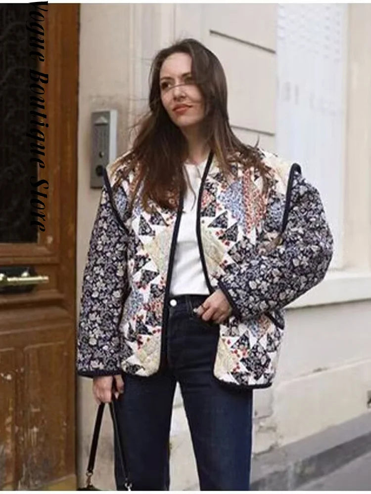 Veste Matelassée | Bleu et Blanc