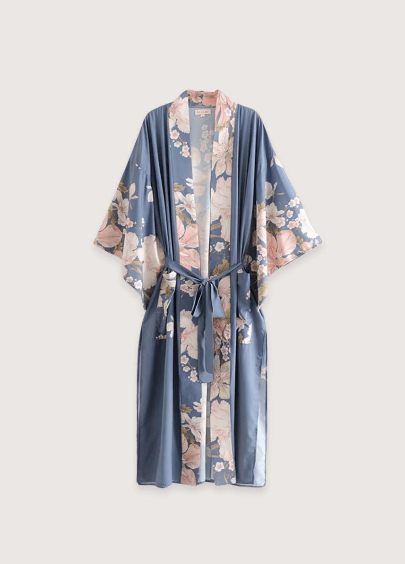 Kimono Long | Bleu Fleuri