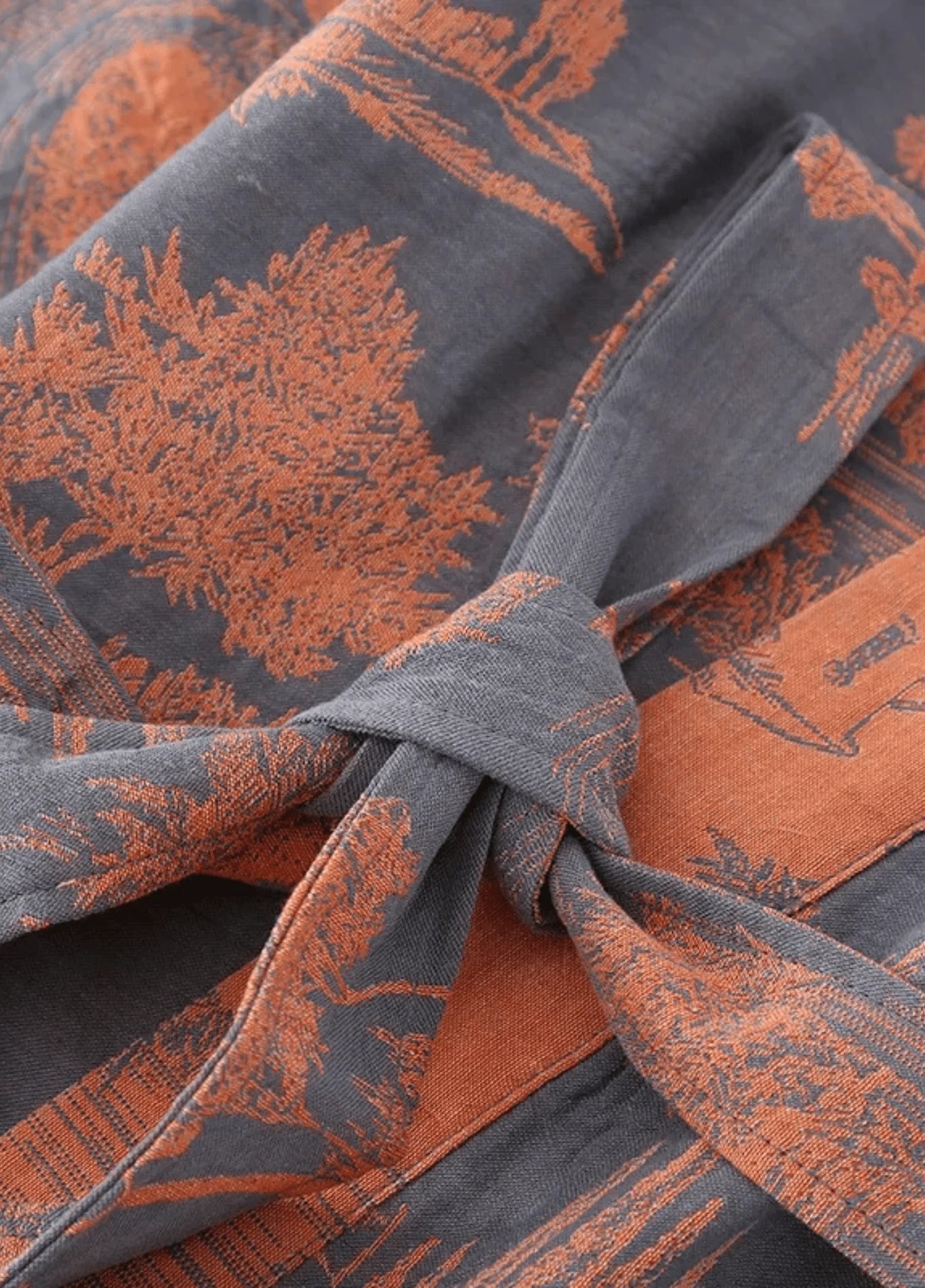 Peignoir Kimono Homme | Bleu Orange