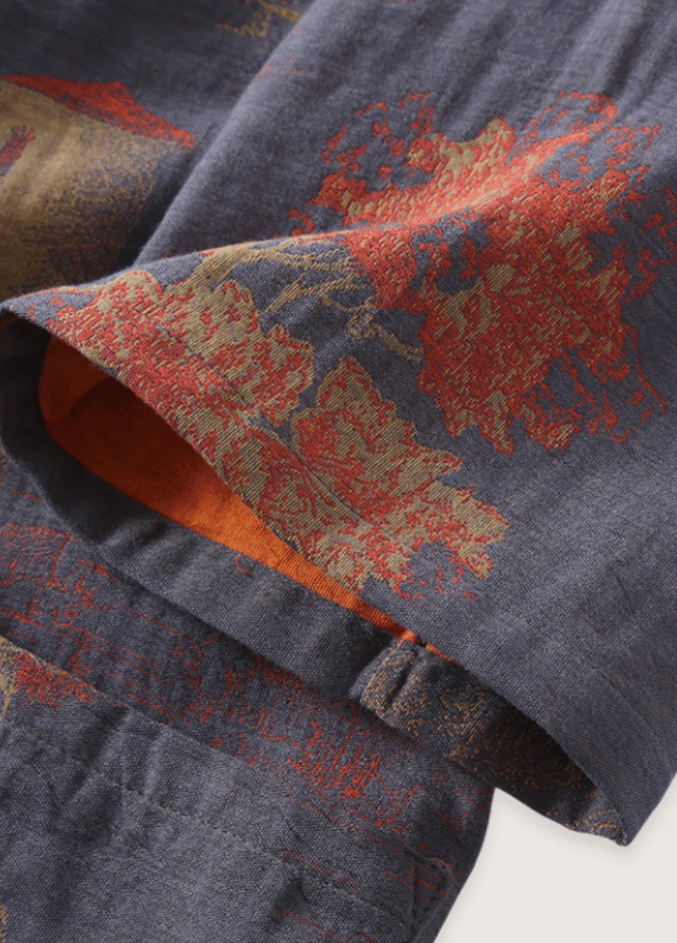 Peignoir Kimono Homme | Bleu et Orange