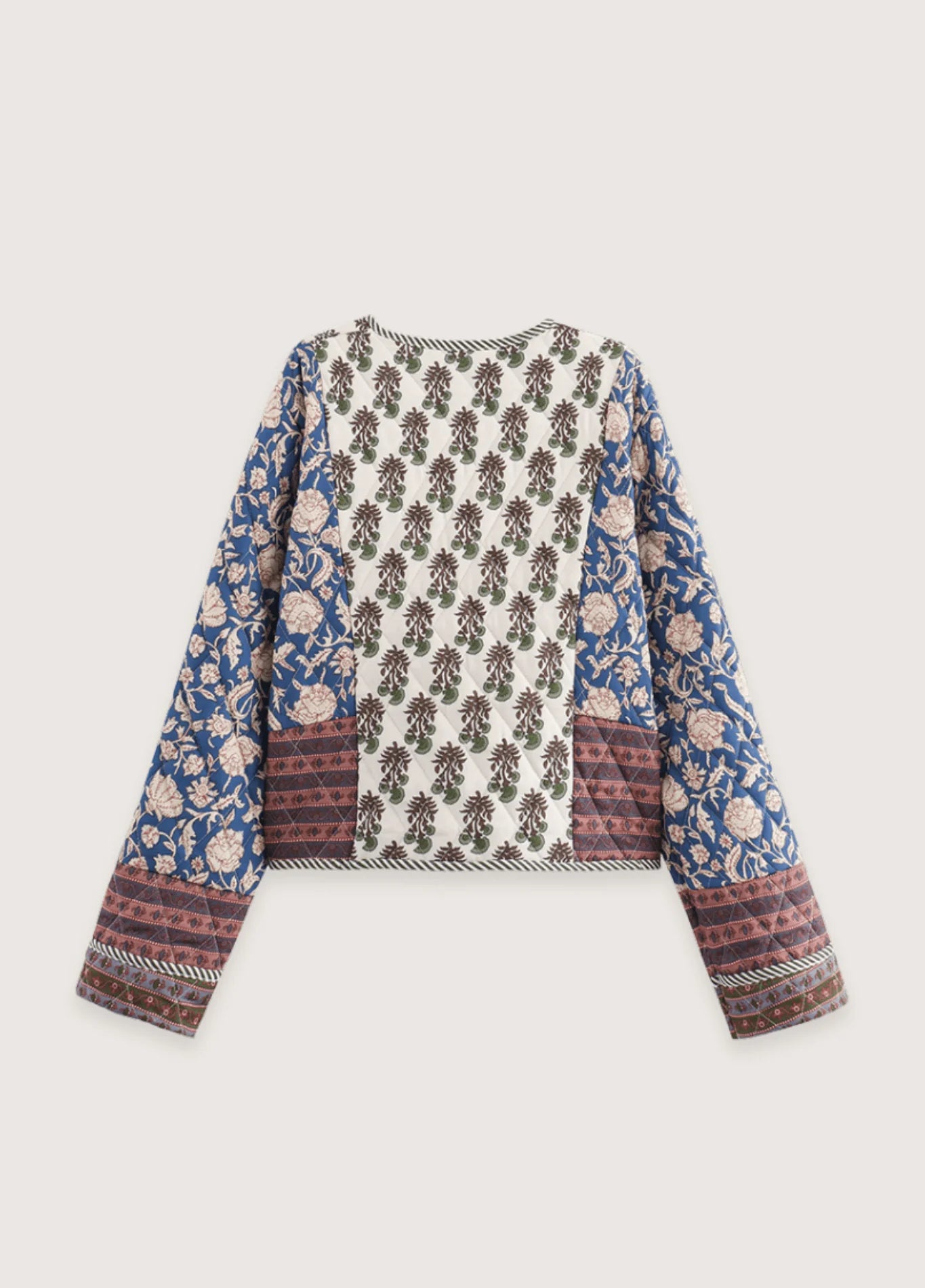 Veste Matelassée | Bleu Fleuri