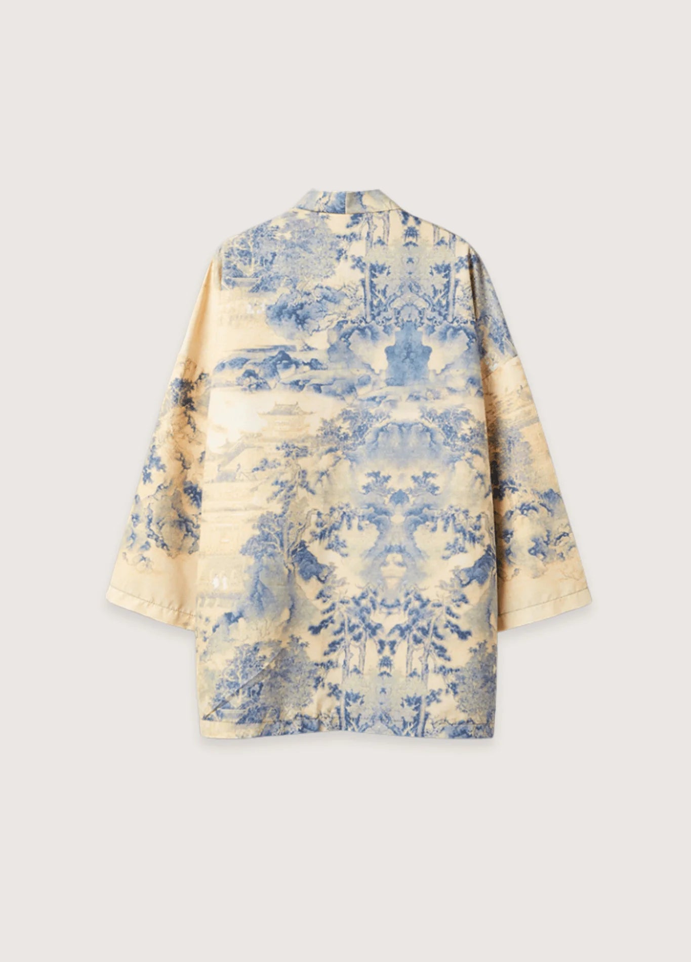 Chemise Kimono | Beige-Bleu