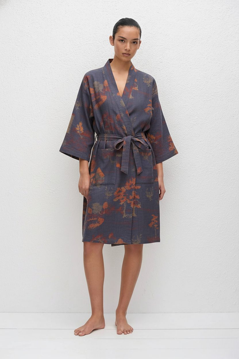Peignoir Kimono long