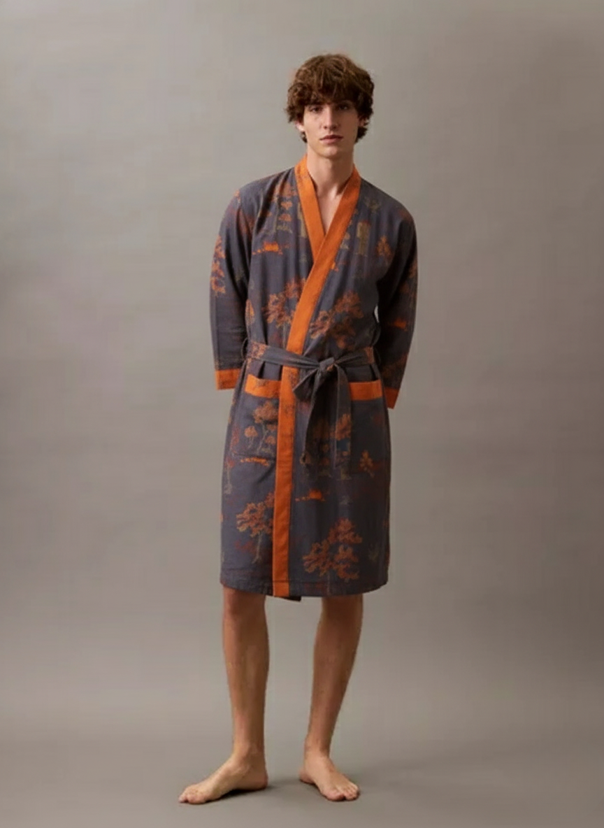 Peignoir Kimono Homme | Bleu