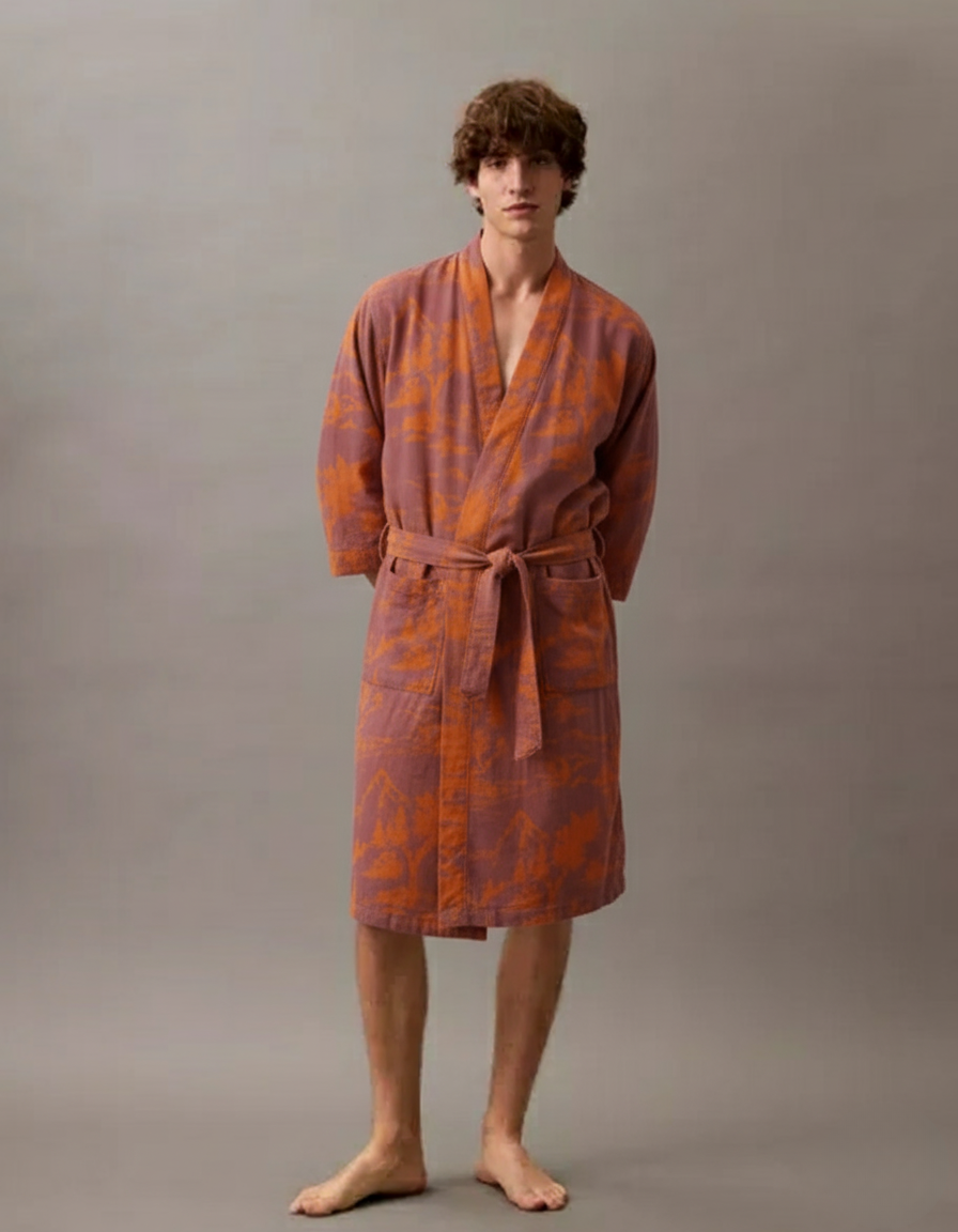 Peignoir Kimono Homme | Orange