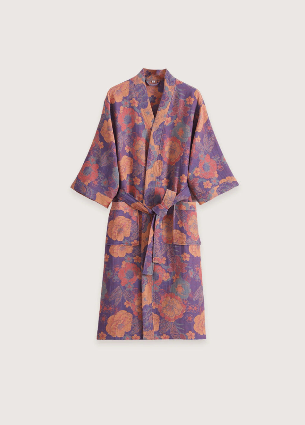Peignoir Kimono | Violet-Orange