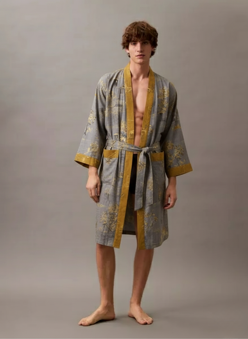 Peignoir Kimono Homme | Gris