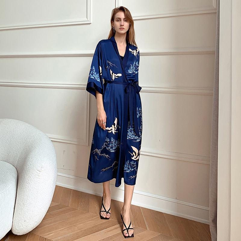 kimono bleu nuit