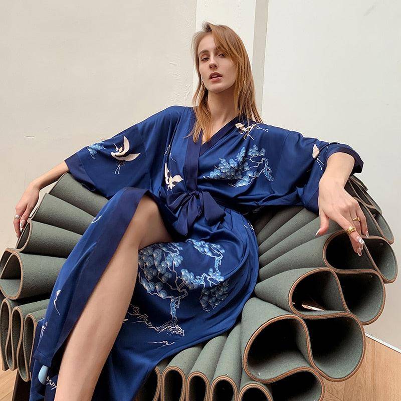 kimono bleu nuit