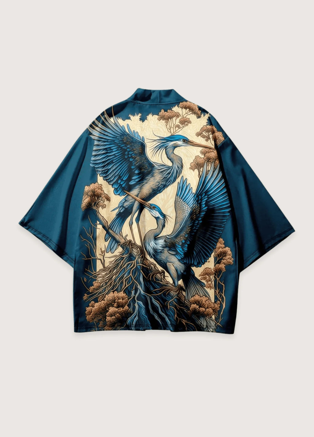 Chemise Kimono | Vert-Bleu