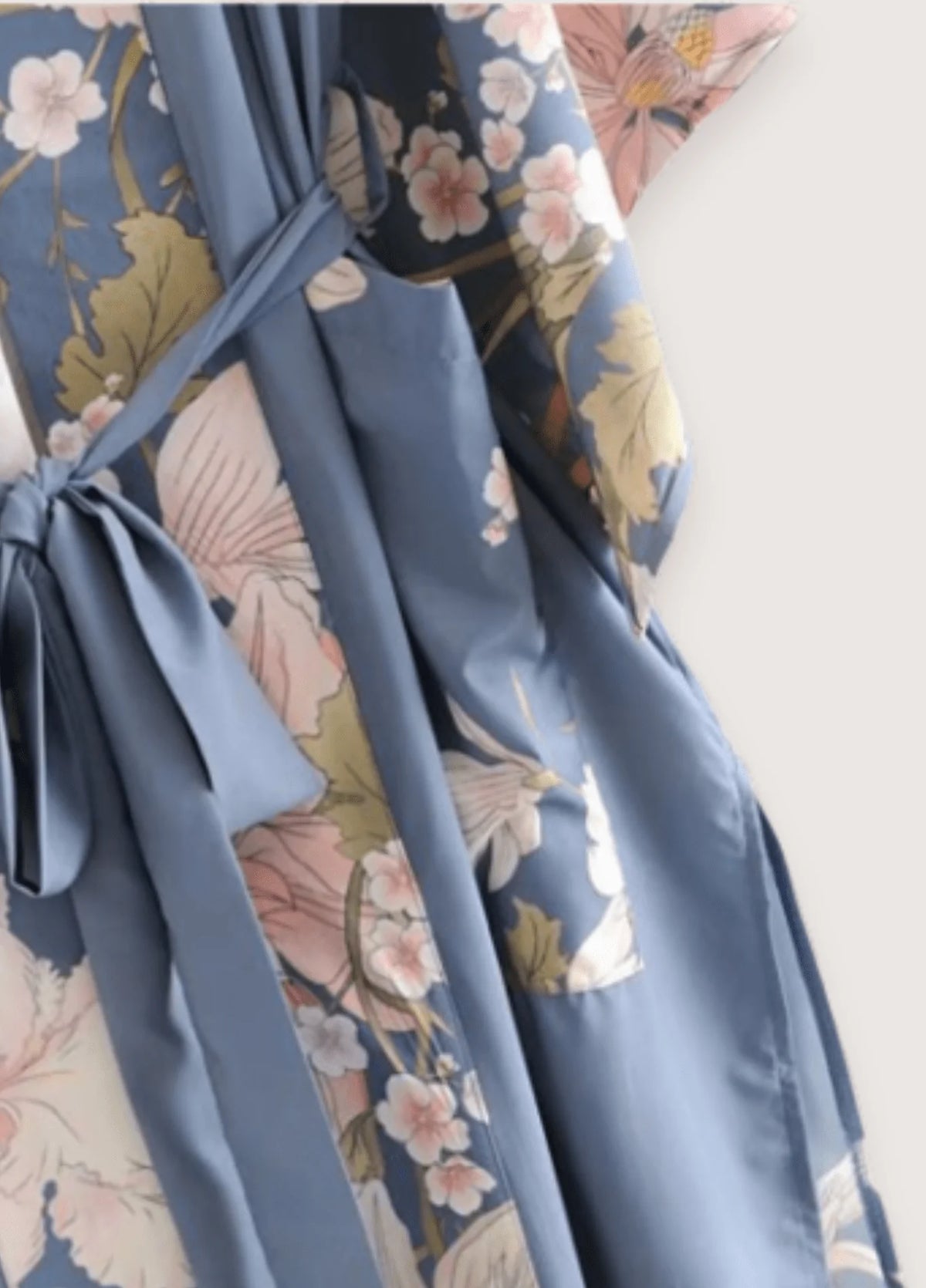Kimono Bleu Fleuri