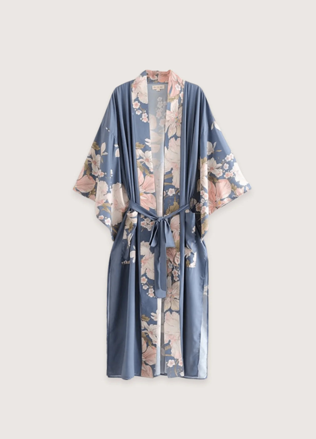 Kimono Long | Bleu Fleuri