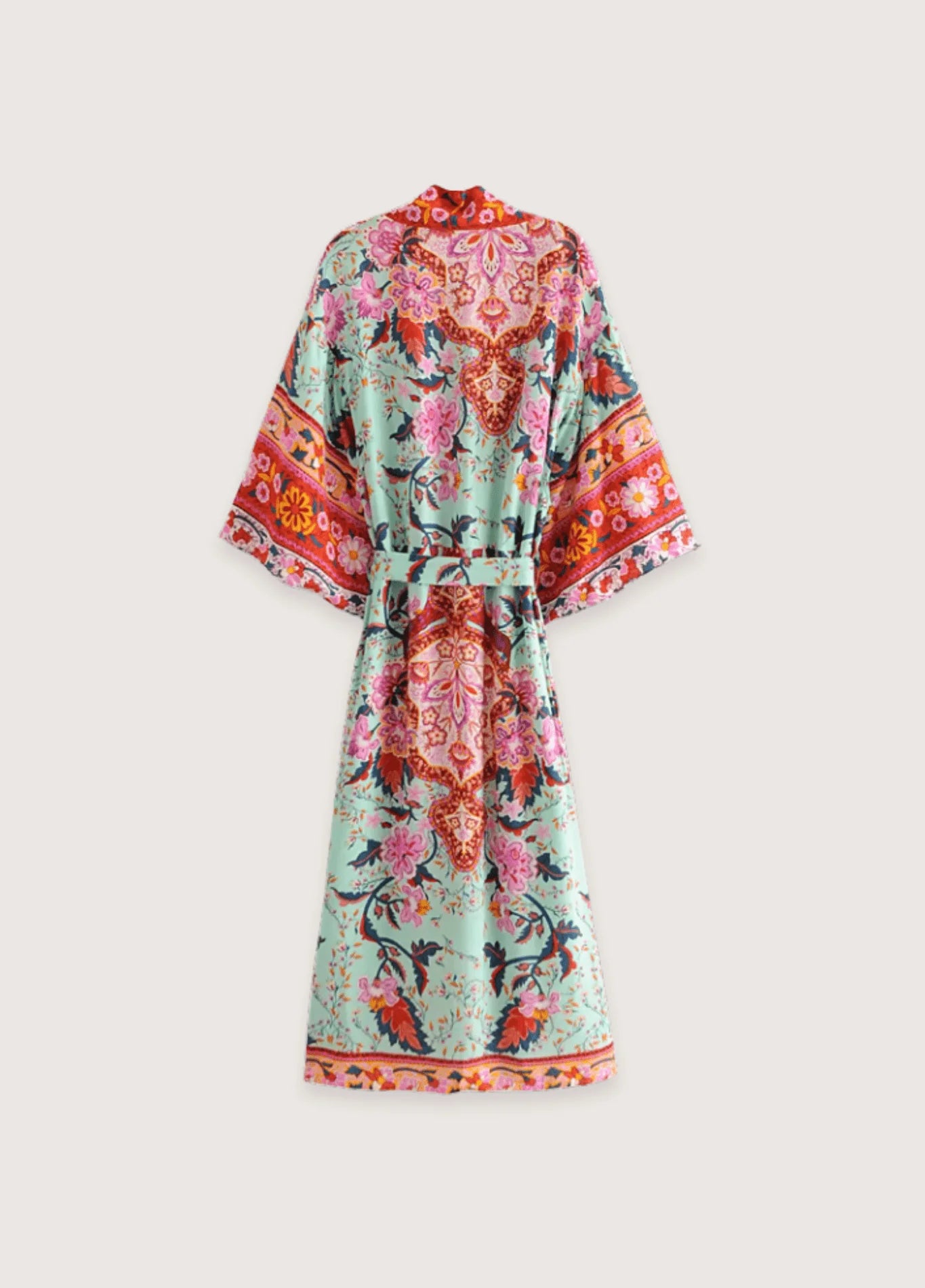 Kimono Long | Vert-Rouge