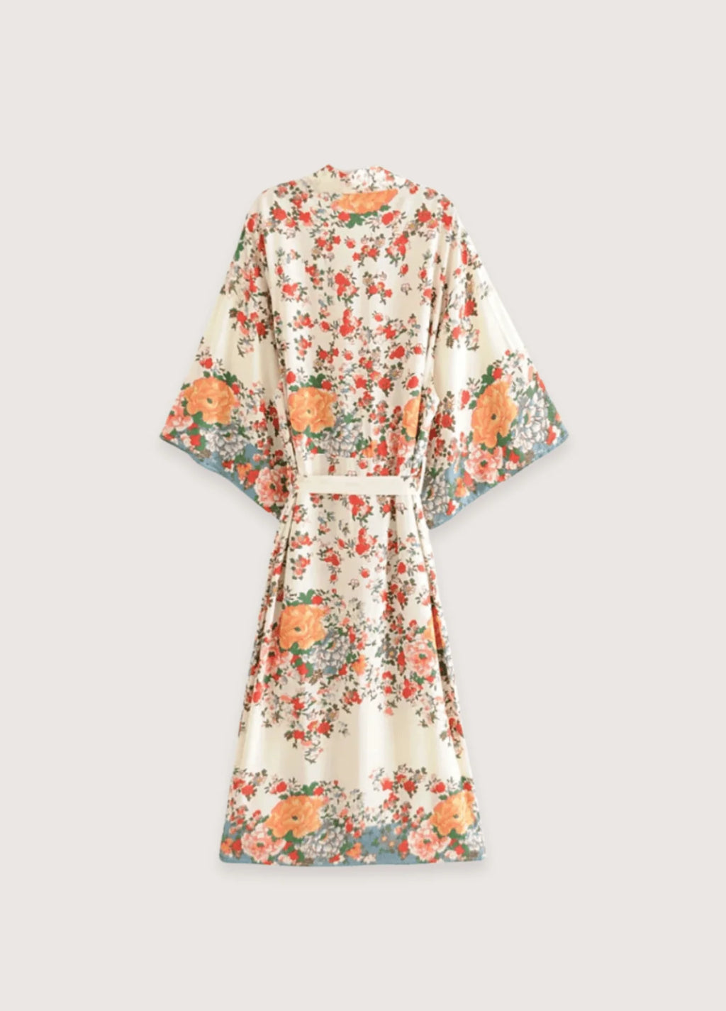 Kimono Long | Blanc Fleuri