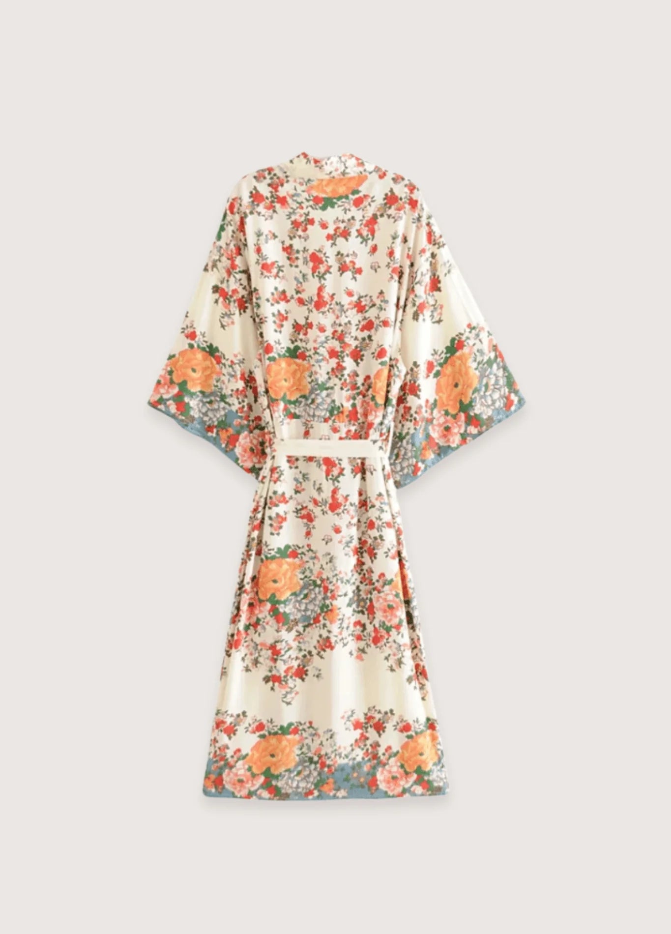 Kimono Long | Blanc Fleuri