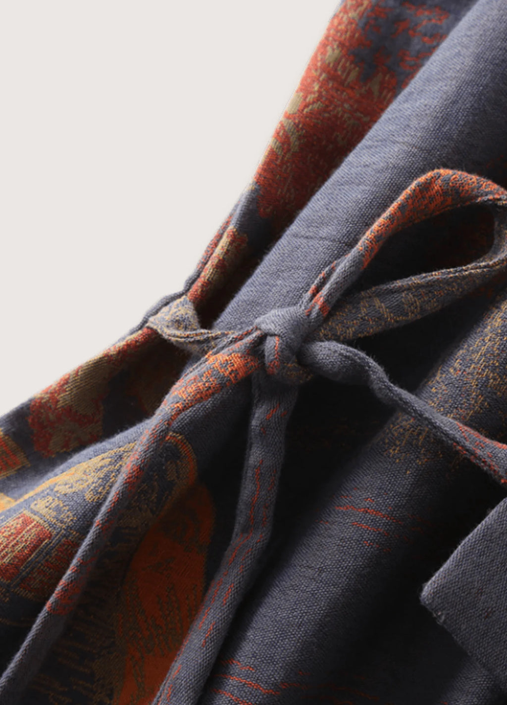 Peignoir Kimono | Orange et Bleu