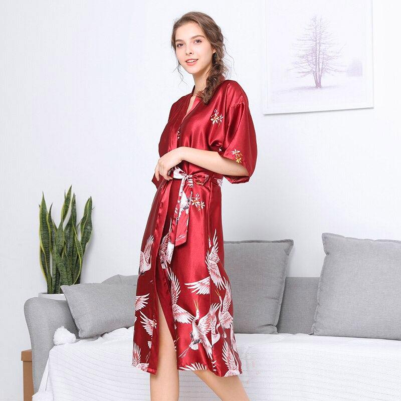 kimono long rouge