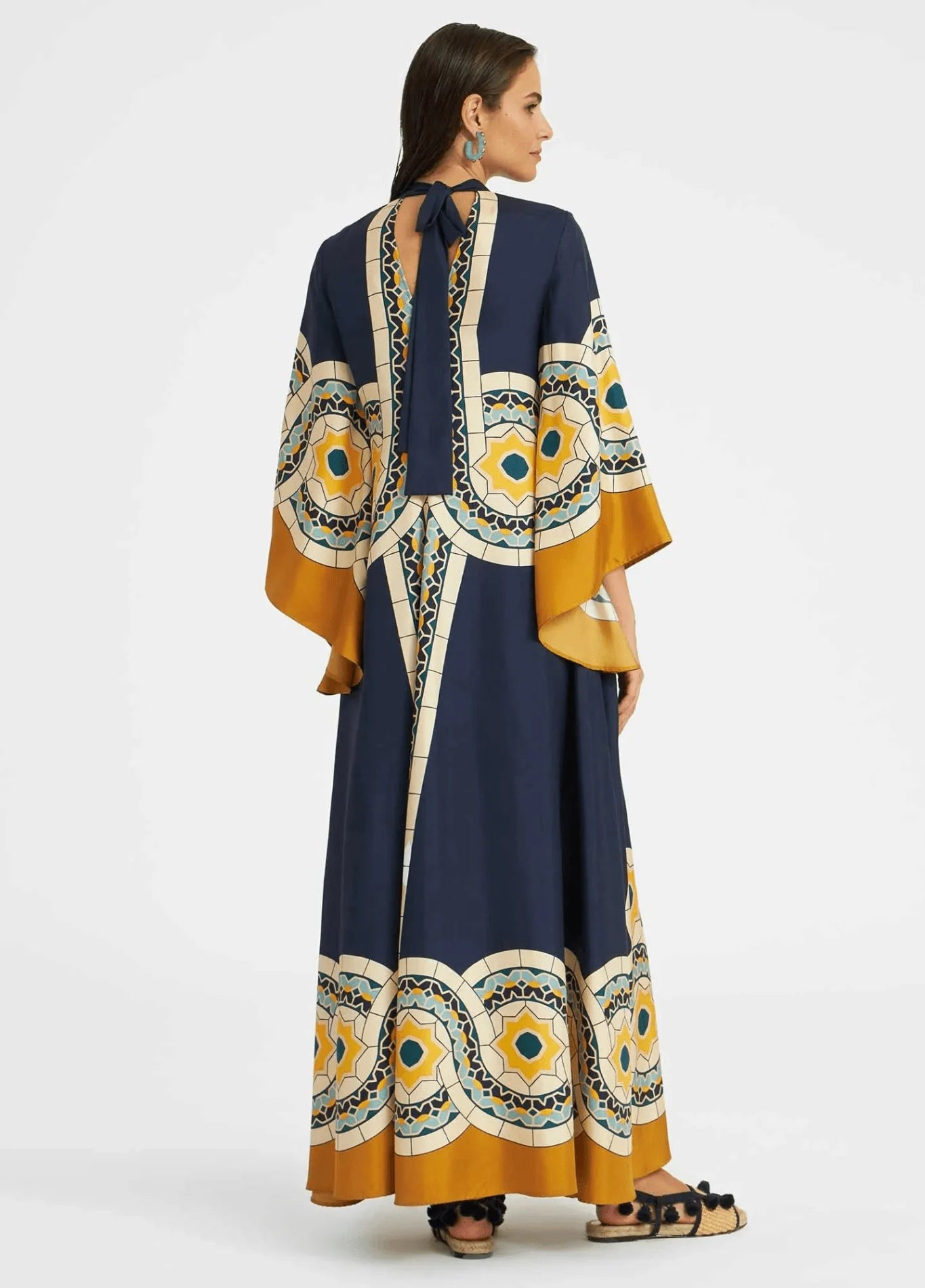 Robe Kimono | Bleu et Jaune