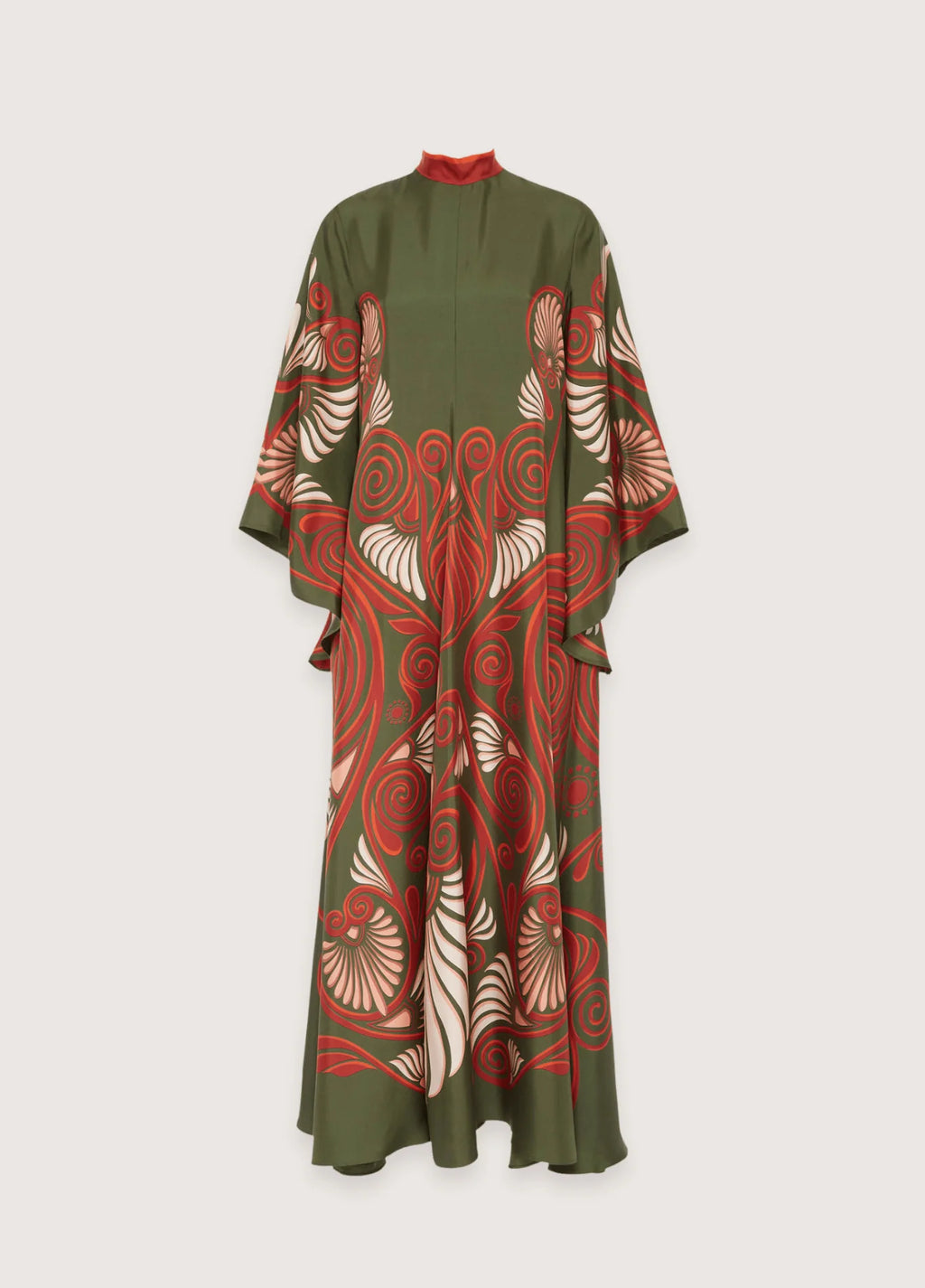 Robe Kimono | Vert et Rouge