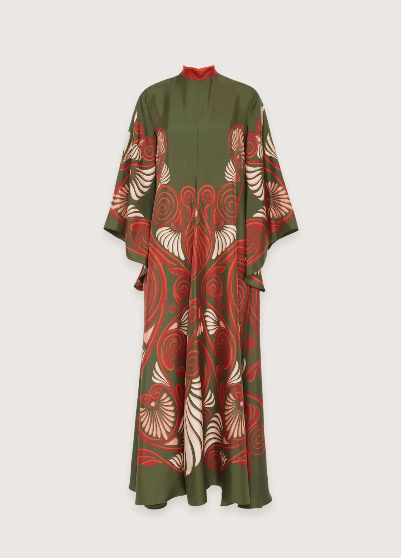 Robe Kimono | Vert et Rouge