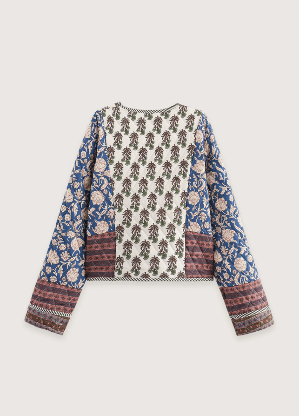 Veste Matelassée | Bleu Fleuri