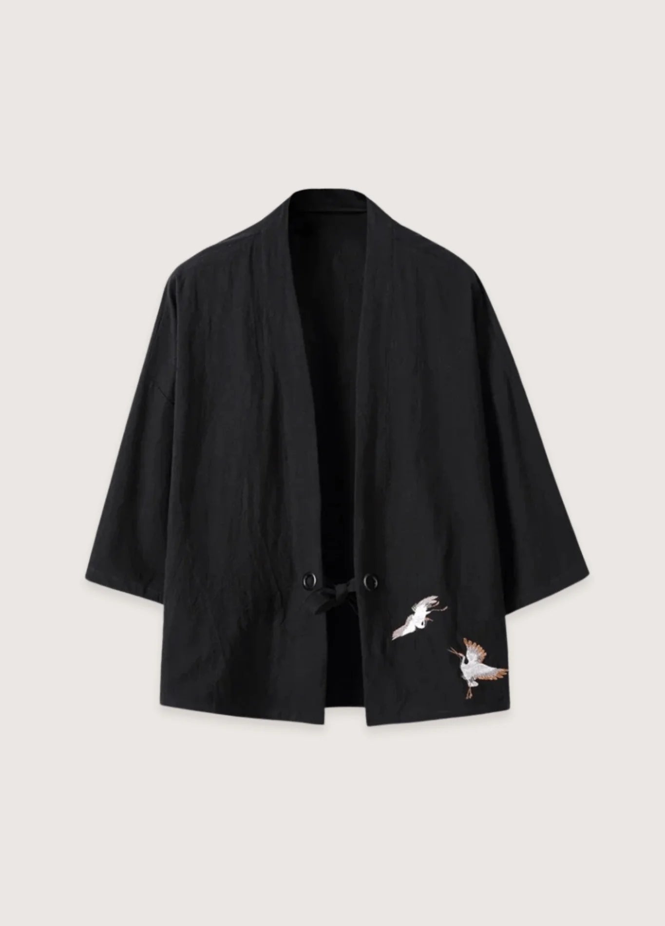 Chemise Kimono | Noir en Lin