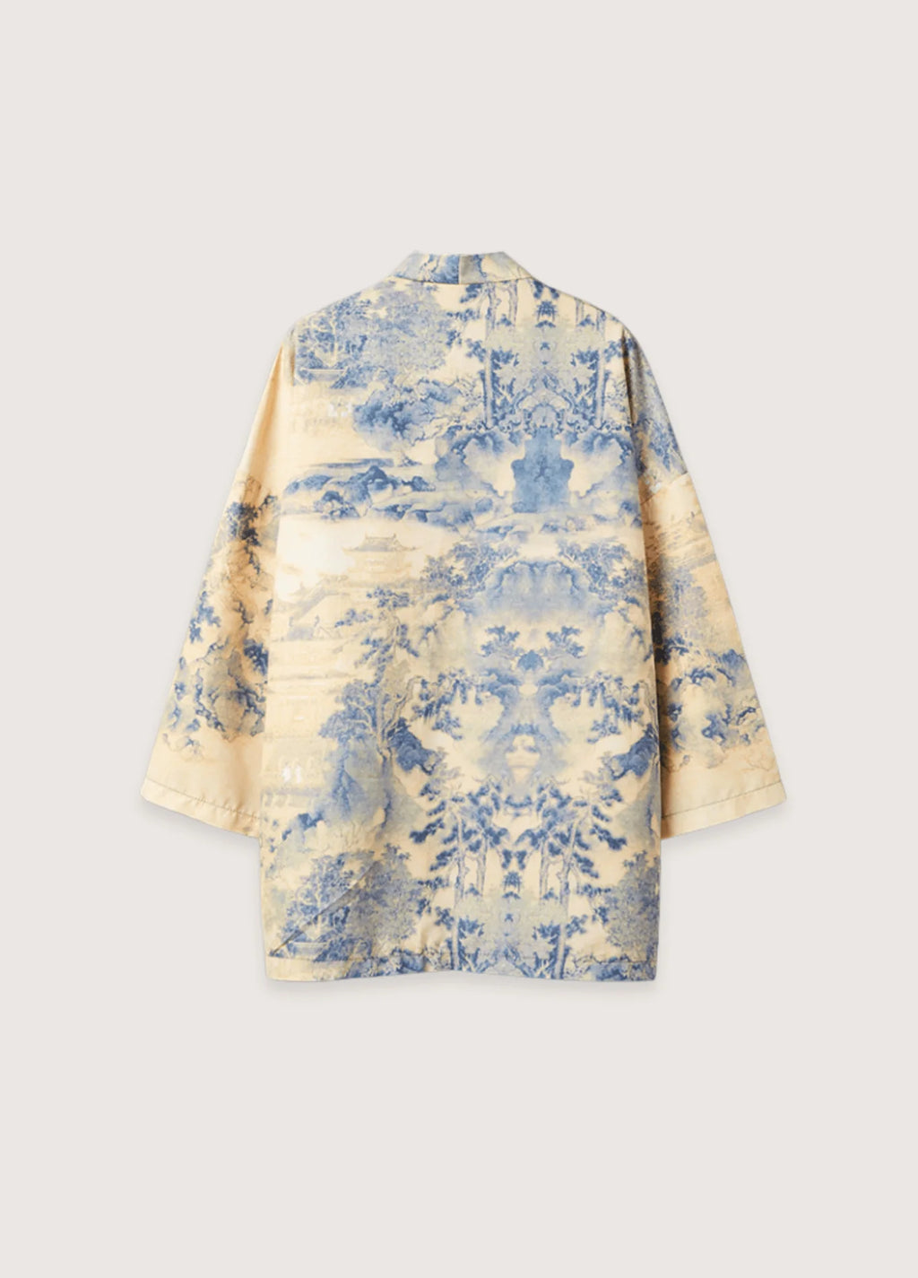 Chemise Kimono | Beige-Bleu