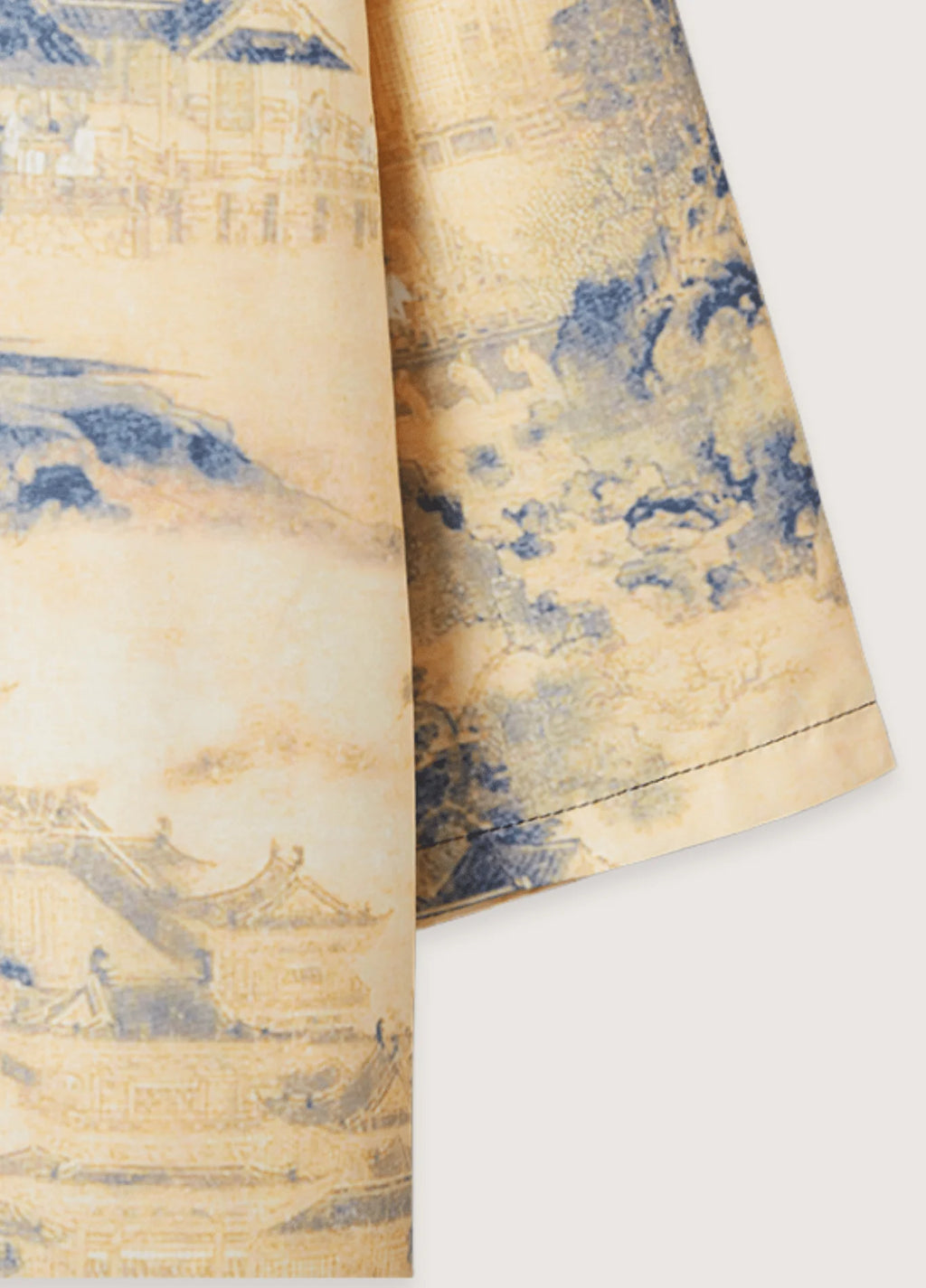 Chemise Kimono | Beige-Bleu